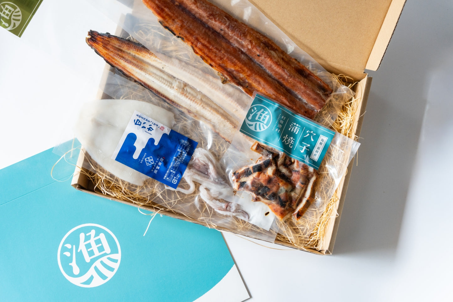 村田漁村の国産真穴子×岡富商店の白いか 一夜干し コラボギフト